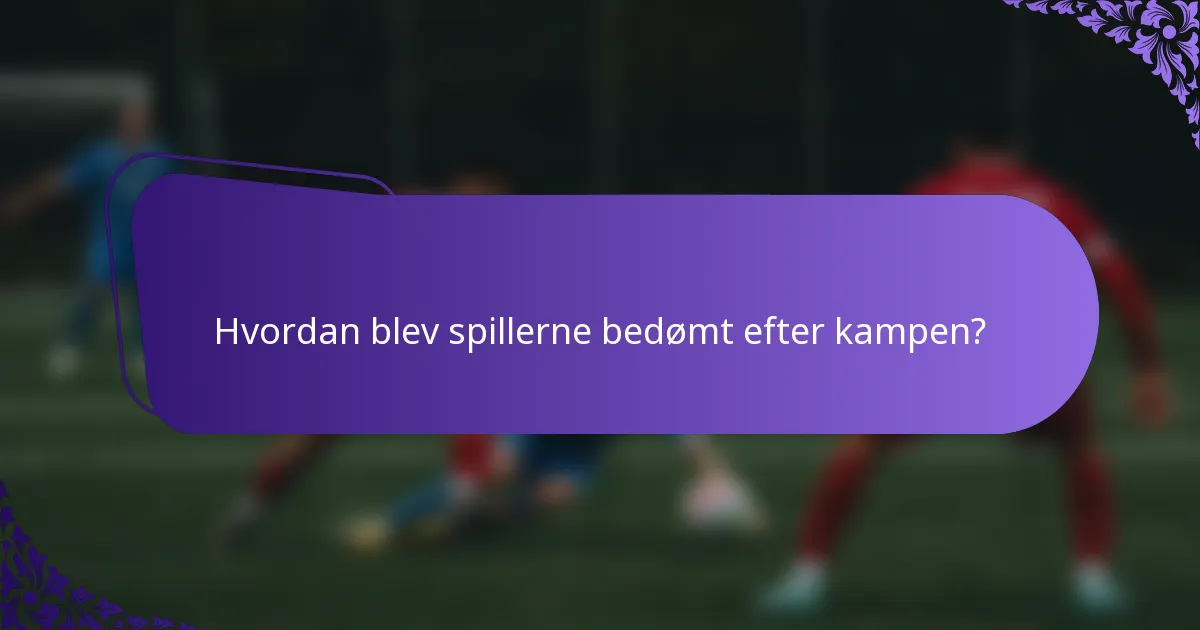Hvordan blev spillerne bedømt efter kampen?